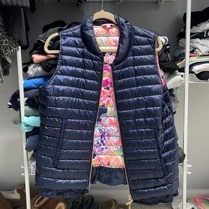 Navy blue Lilly Pulitzer Vest with ruffles